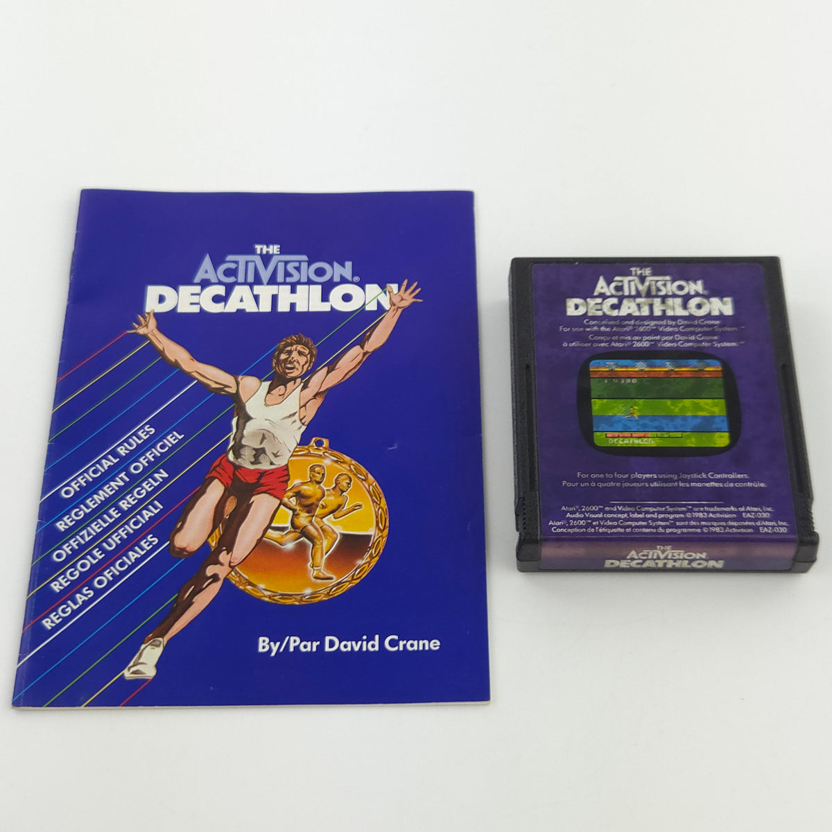 Atari 2600 Spiel Activision Decathlon VCS Modul Anleitung