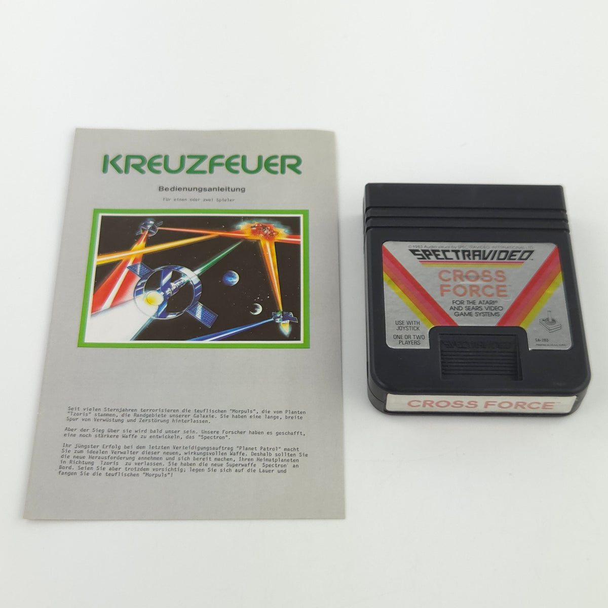 Atari 2600 Spiel Cross Force Modul Anleitung Spectravideo