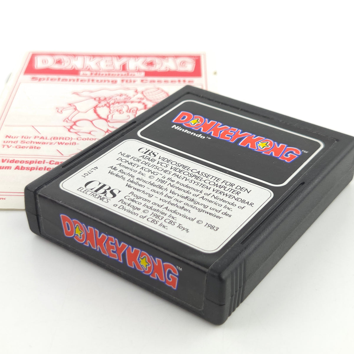 Atari 2600 Spiel Donkey Kong CBS Modul Spielanleitung PAL