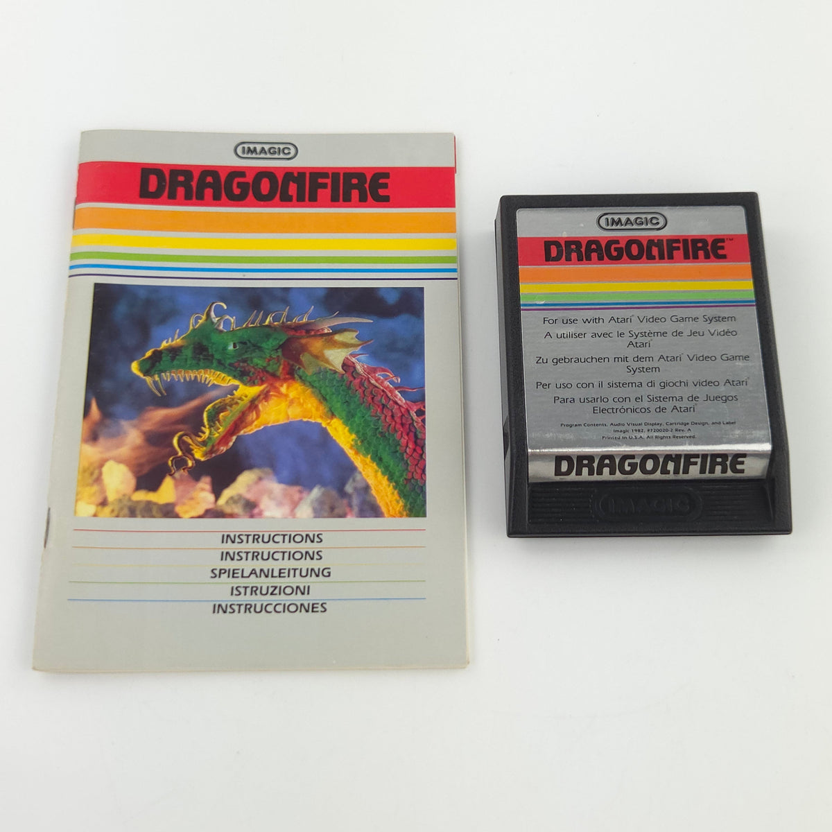 Atari 2600 Spiel Dragonfire VCS Modul Anleitung Imagic PAL