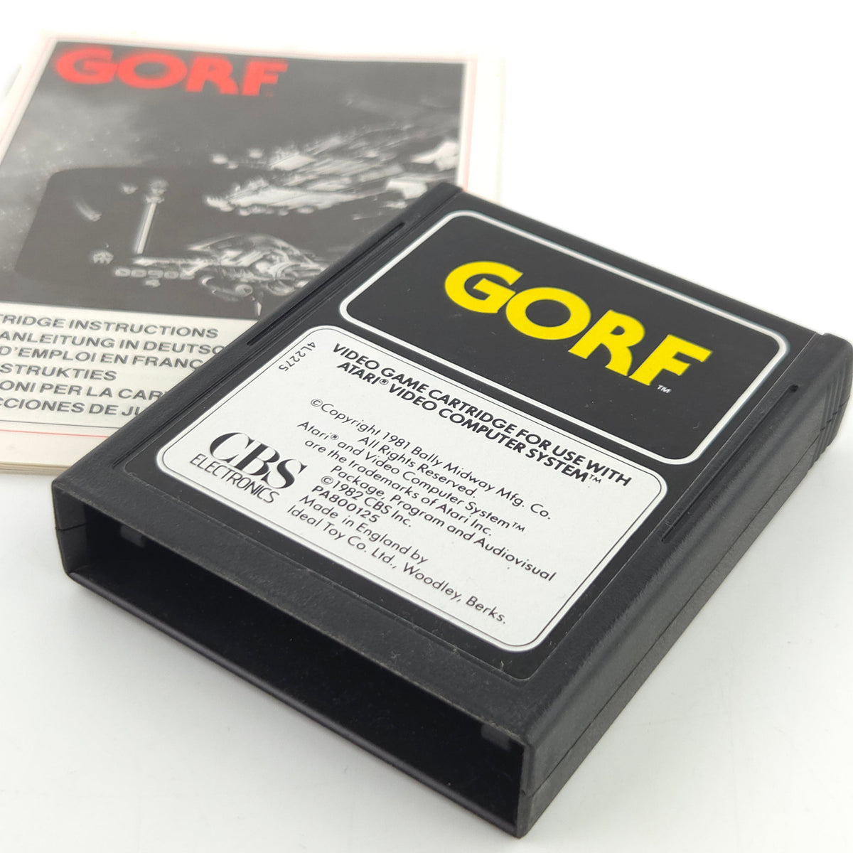 Atari 2600 Spiel GORF VCS Modul mit Anleitung PAL 1982