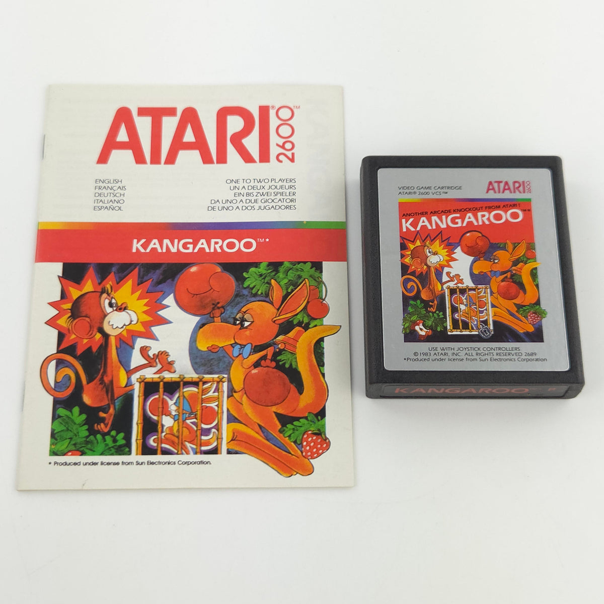 Atari 2600 Spiel Kangaroo VCS Modul Anleitung PAL 1983