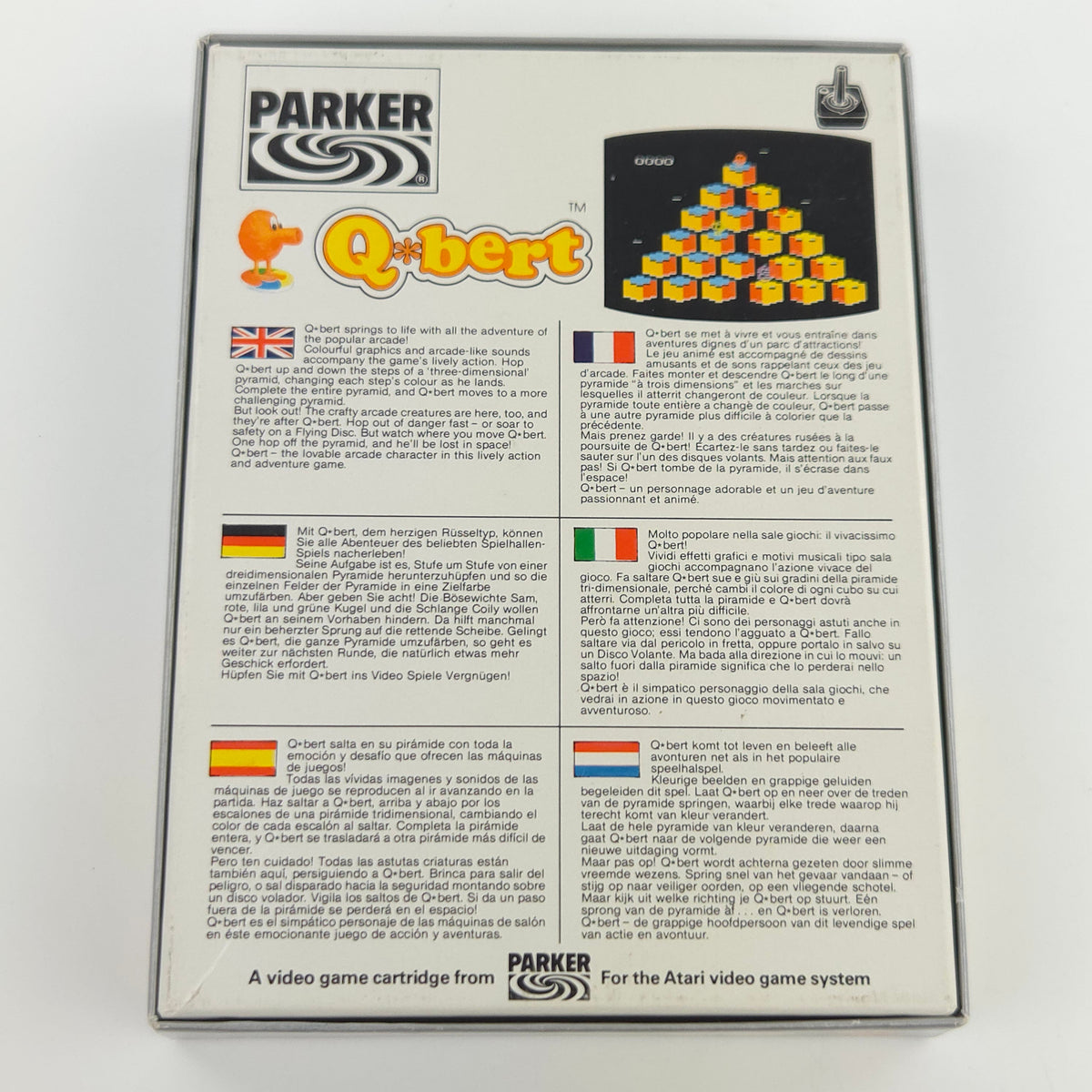 Atari 2600 Spiel Q-Bert 8-Bit Parker Cartridge PAL 1983
