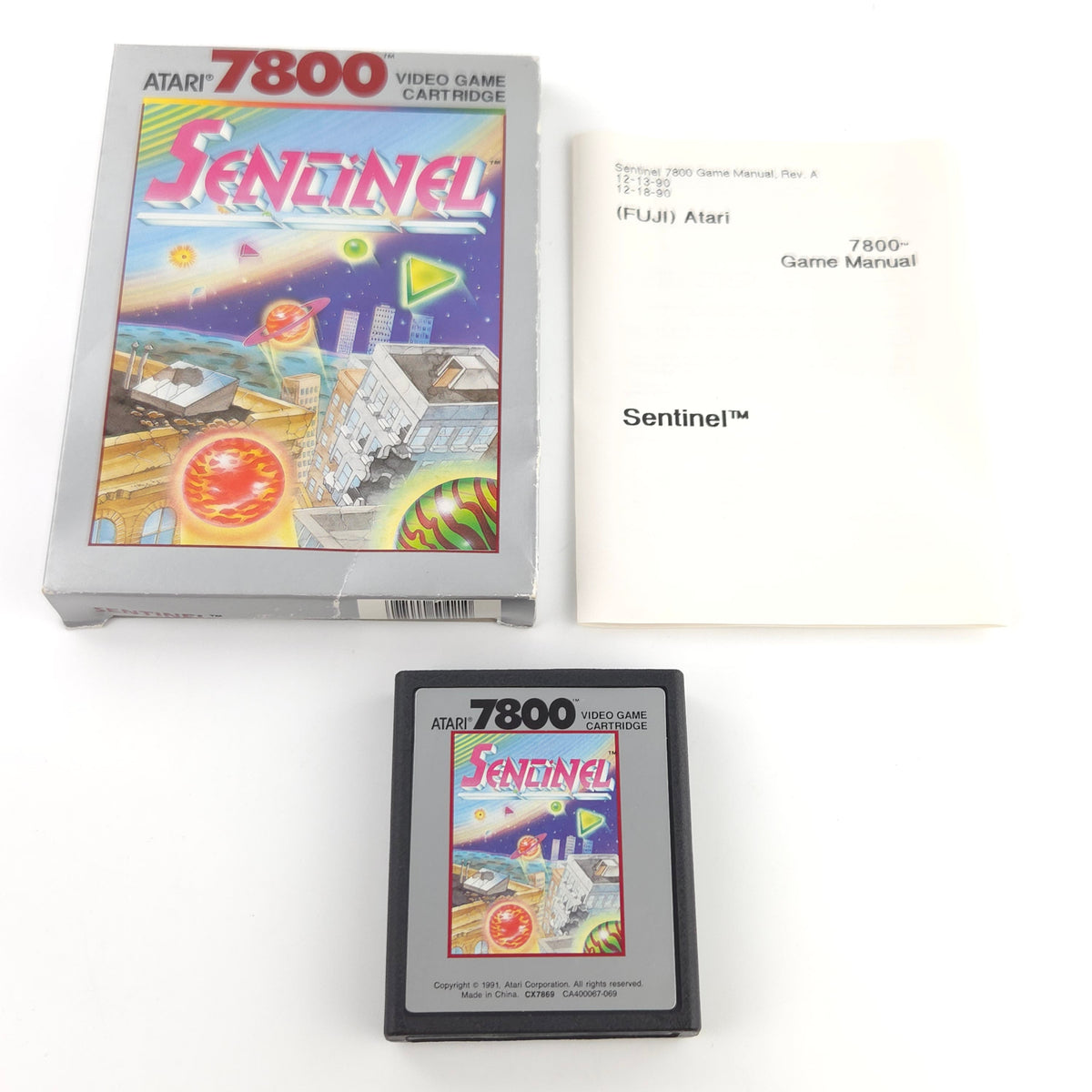 Atari 7800 Konsole mit 3 Spielen 2 Controller