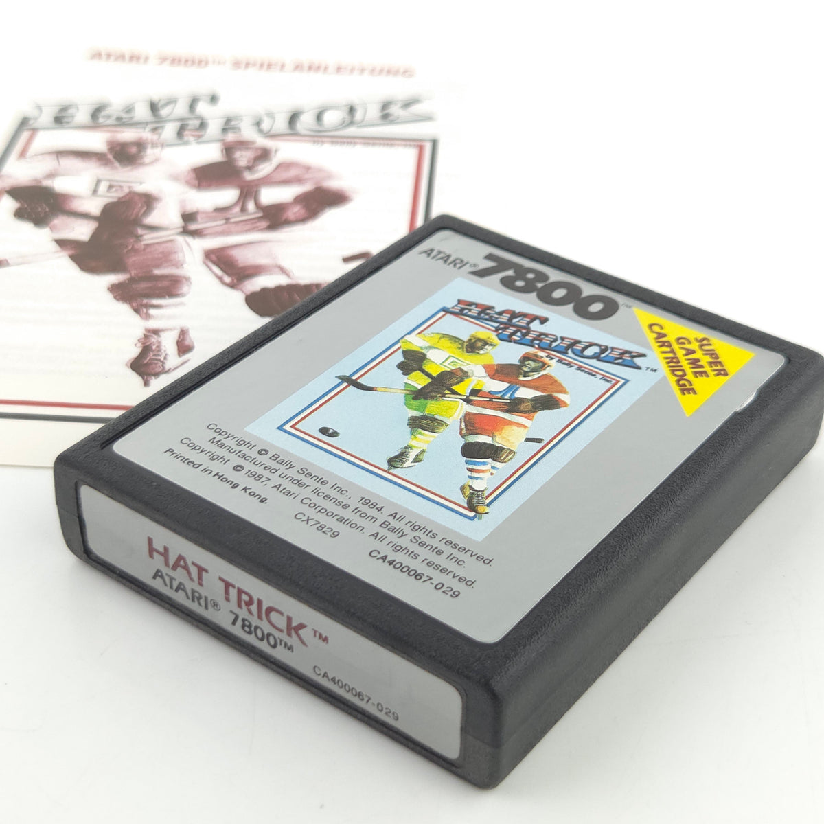 Atari 7800 Spiel Hat Trick Modul Anleitung PAL 1984