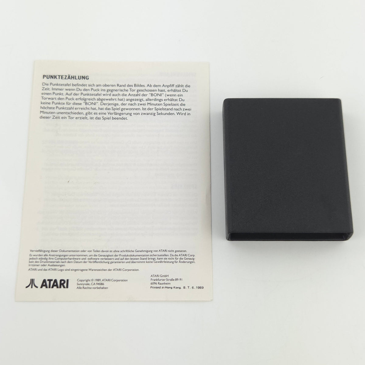 Atari 7800 Spiel Hat Trick Modul Anleitung PAL 1984