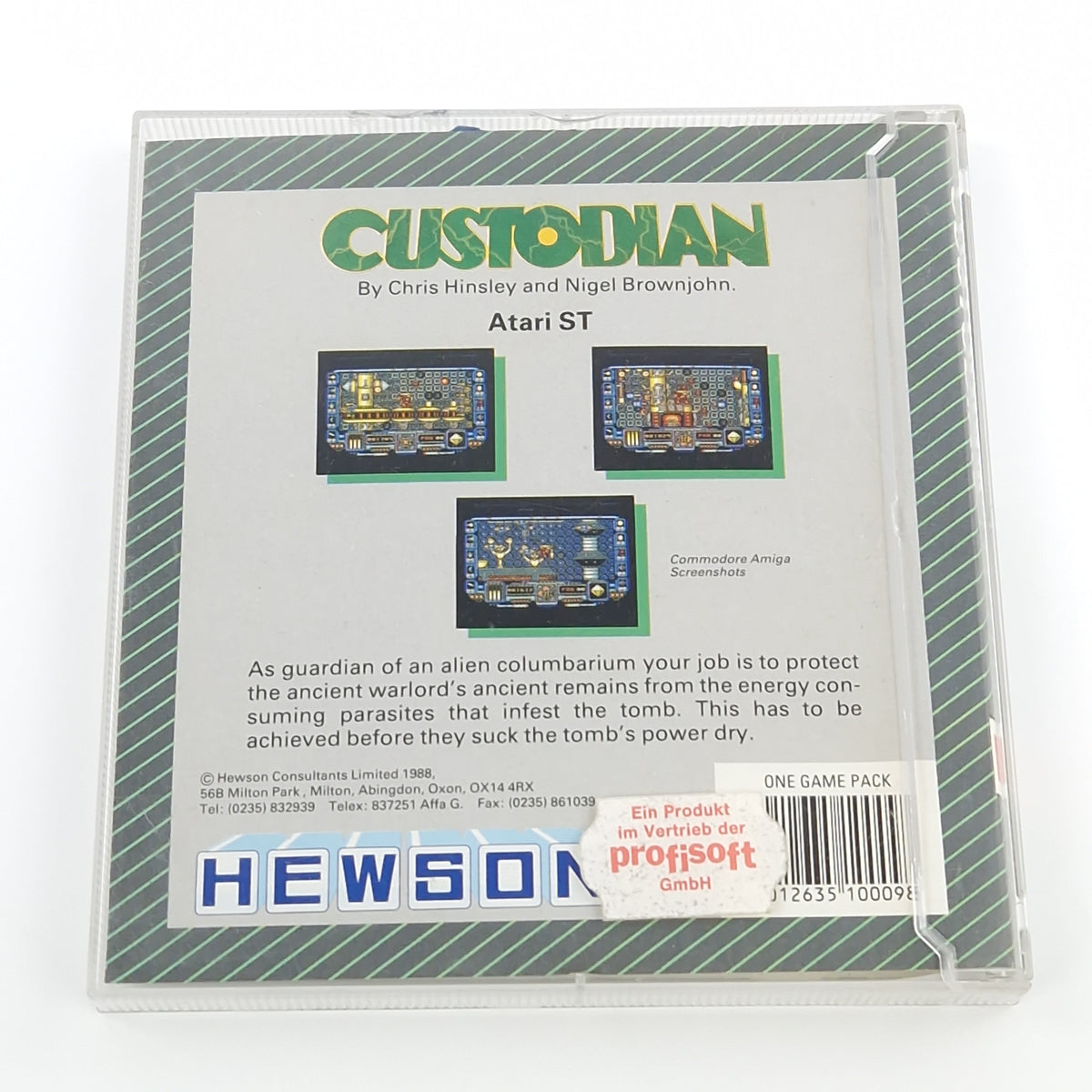Atari ST Spiel – Custodian Diskette OVP Anleitung