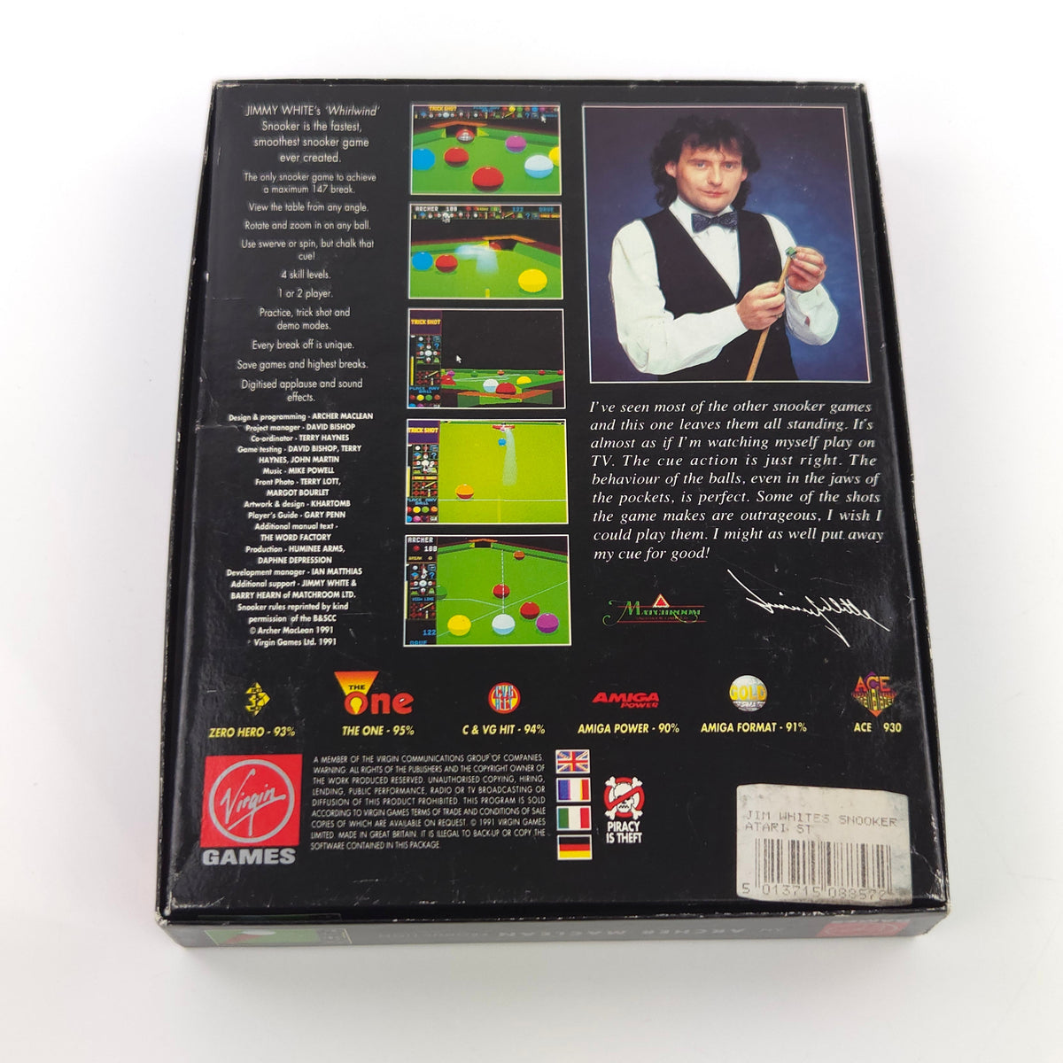 Atari ST Spiel – Jimmy Whites Whirlwind Snooker OVP
