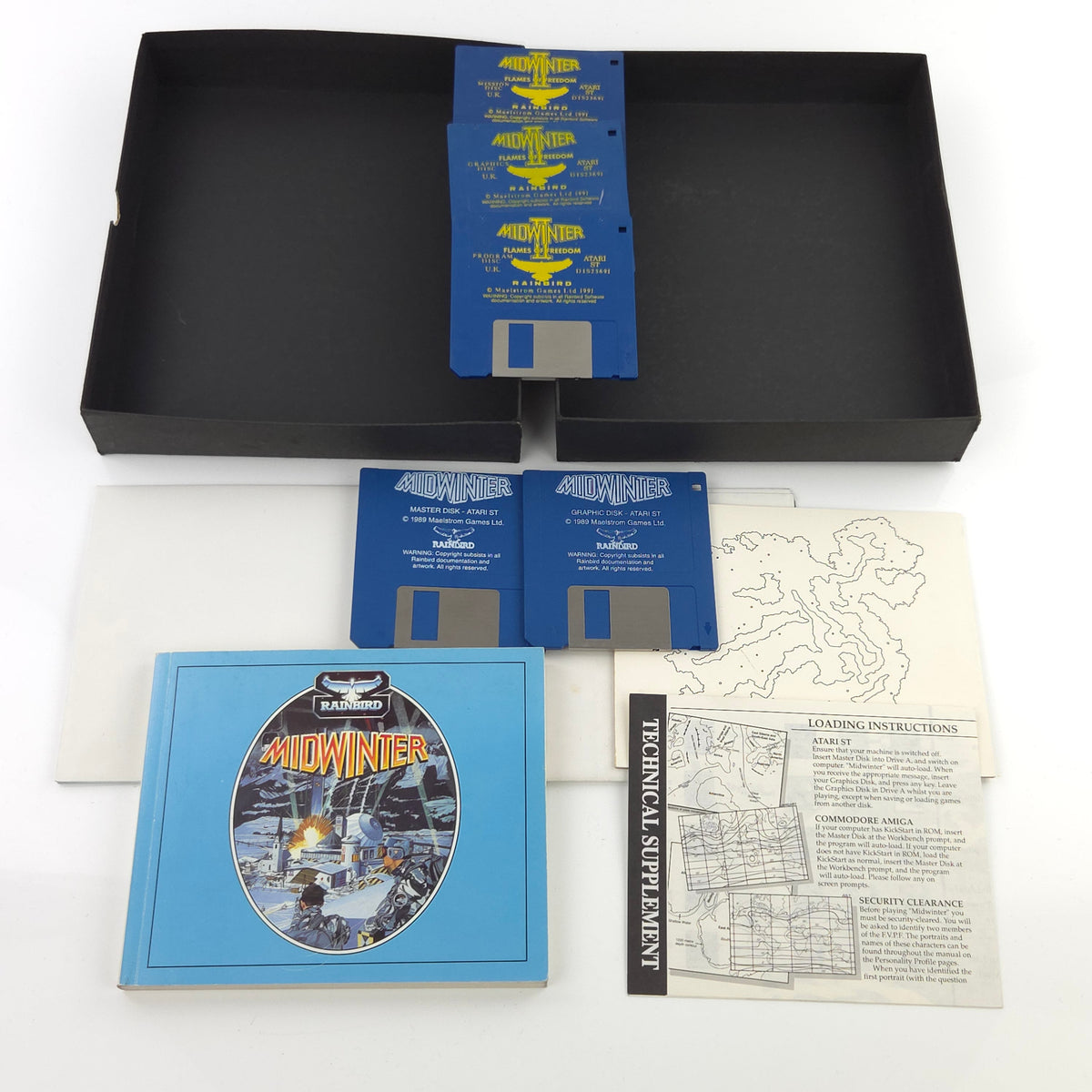 Atari ST Spiel – Midwinter I II Flames of Freedom OVP