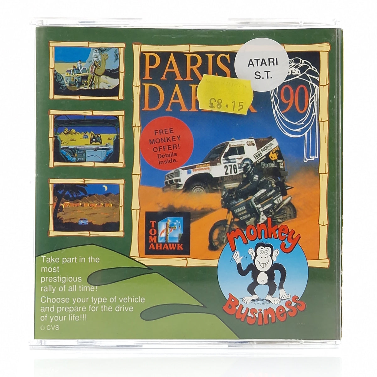 Atari ST Spiel – Paris Dakar (OVP Diskette Amiga)