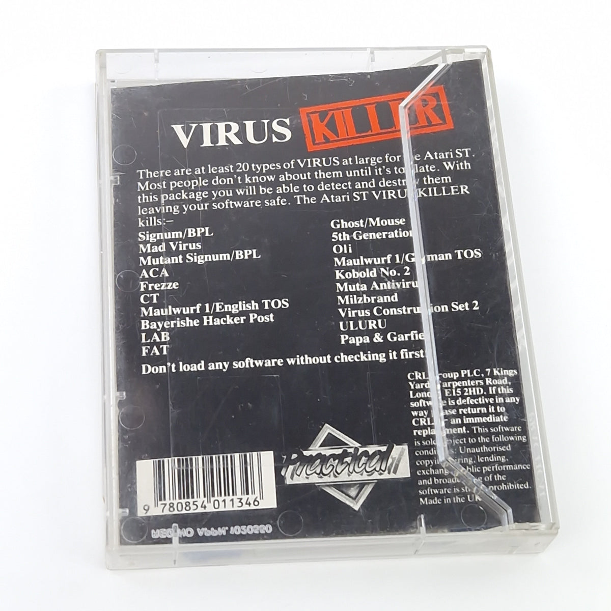 Atari ST Spiel – Virus Killer Diskette OVP Anleitung