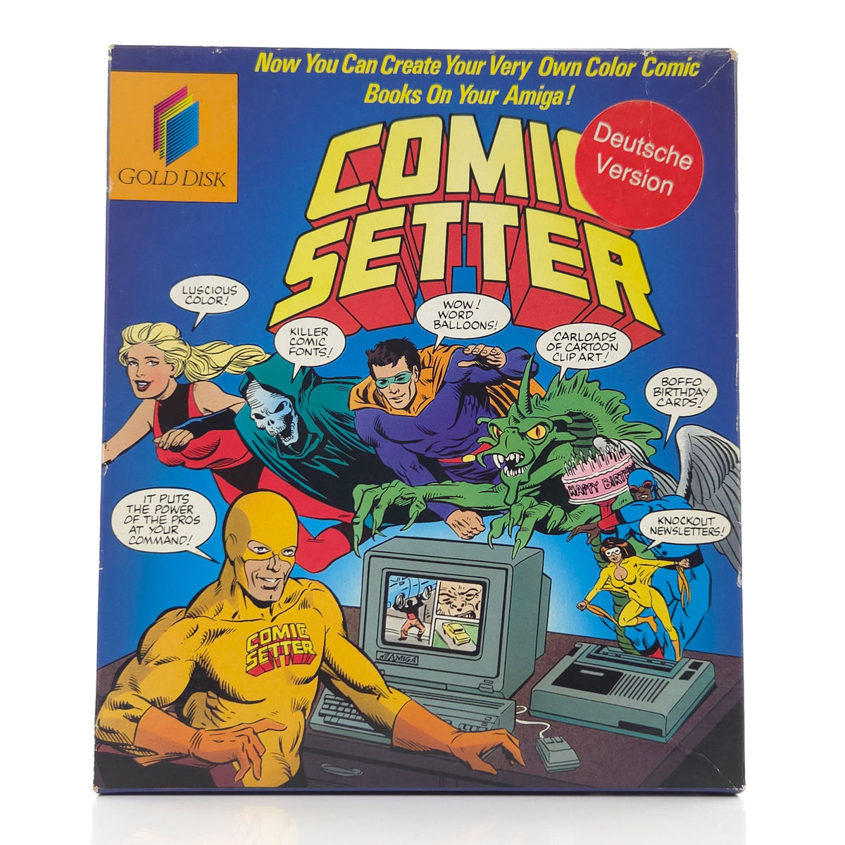 Amiga Spiel Comic Setter Big Box OVP PAL CBM Disk
