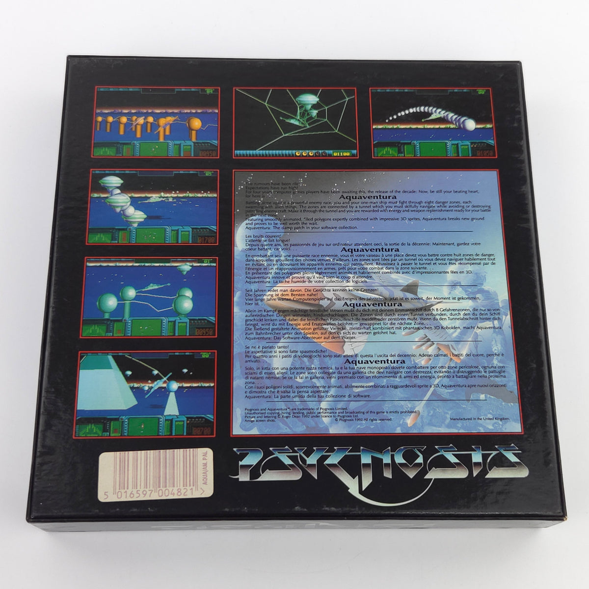 Amiga Spiel Aquaventura Big Box OVP PAL Psygnosis 1992