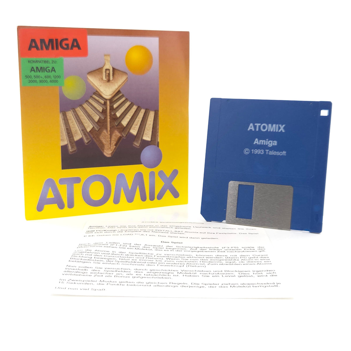 Amiga Spiel Atomix Talesoft CBM Disk PAL ohne OVP