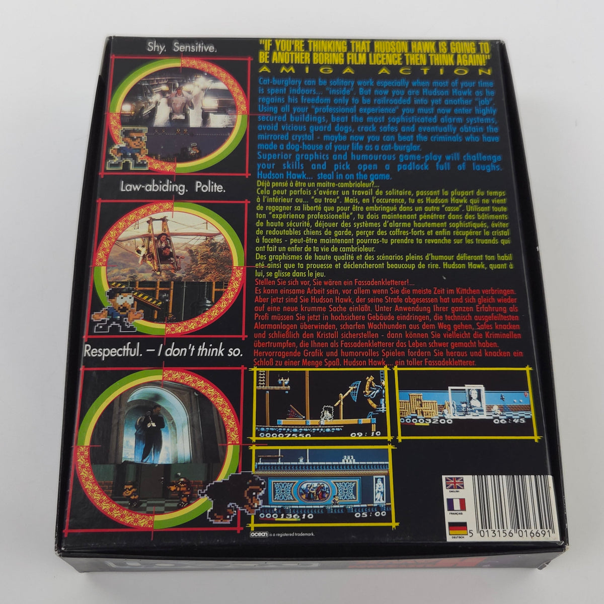 Amiga Spiel Hudson Hawk Big Box OVP Cap PAL CBM