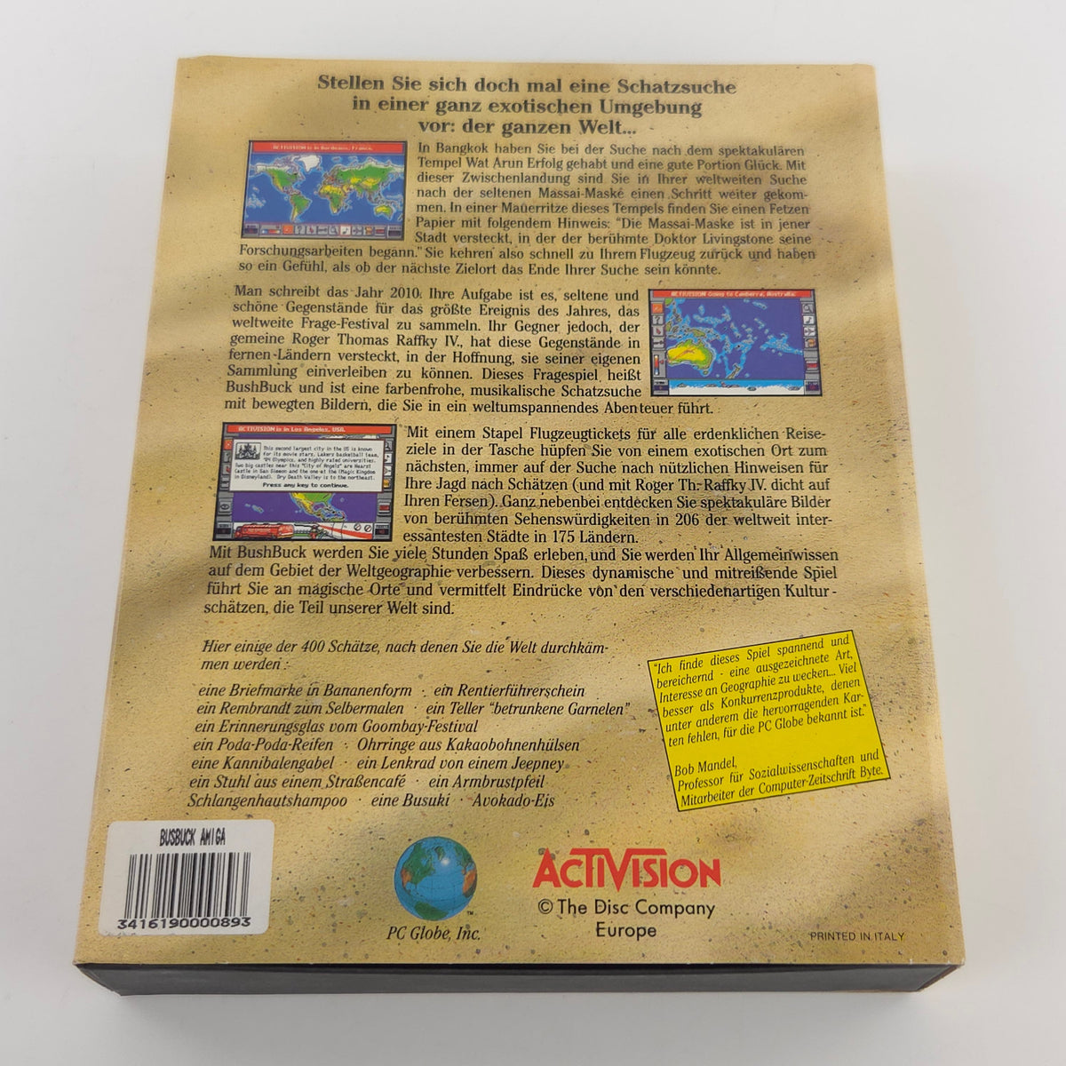 Amiga Spiel Bush Buck Big Box OVP Activision PAL Disk