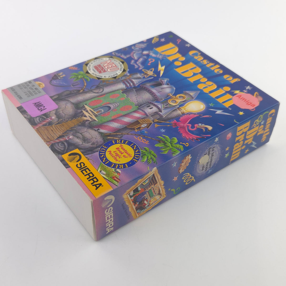 Amiga Spiel Castle of Dr. Brain Big Box OVP PAL Diskette