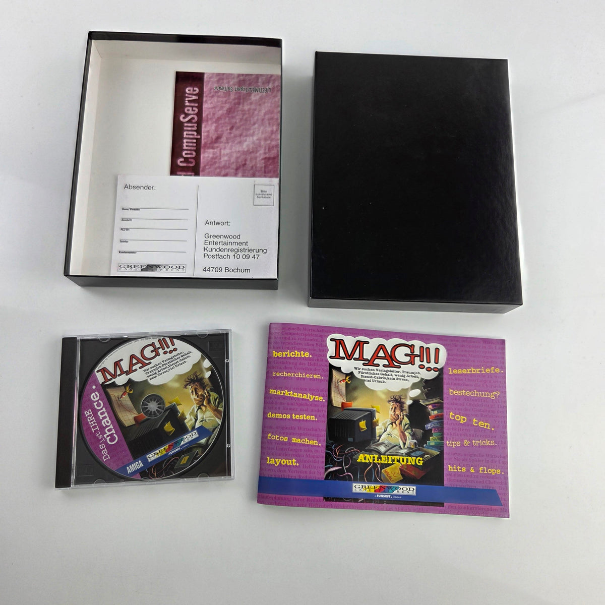 Amiga CD Spiel MAG Wir suchen Verlagsleiter OVP PAL