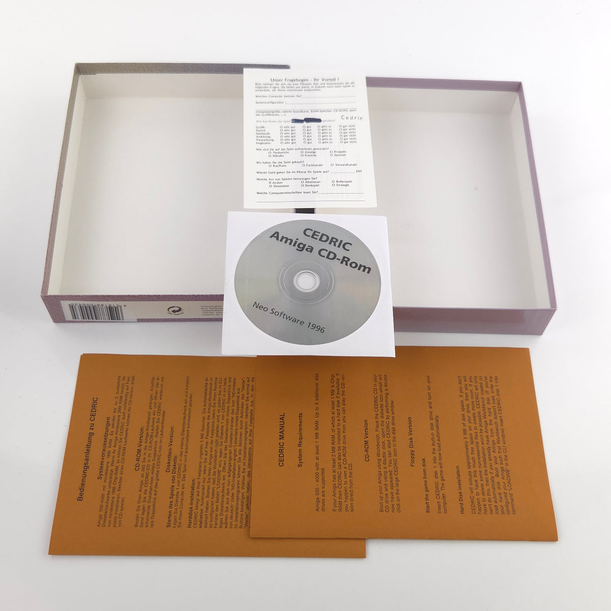 Amiga CD32 Spiel Cedric Big Box OVP PAL NEO 1996