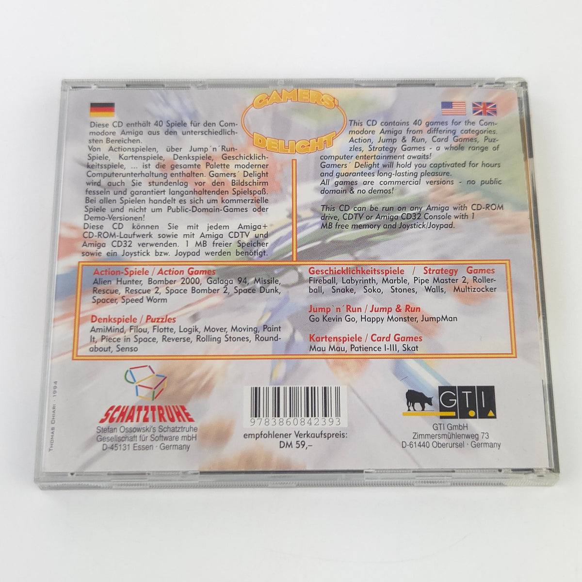 Commodore Amiga CD32 Spiel – Gamers Delight OVP PAL
