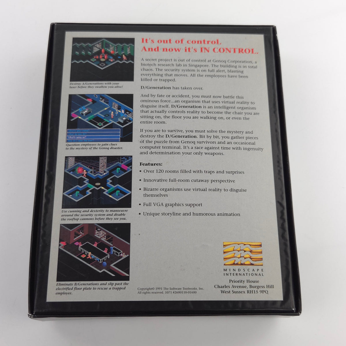 Amiga Spiel D Generation Big Box OVP Mindscape 1993 PAL