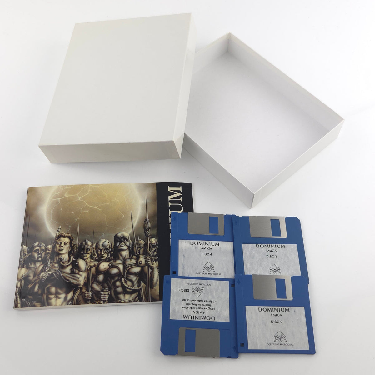 Amiga Spiel Dominium Microids Big Box OVP PAL Diskette