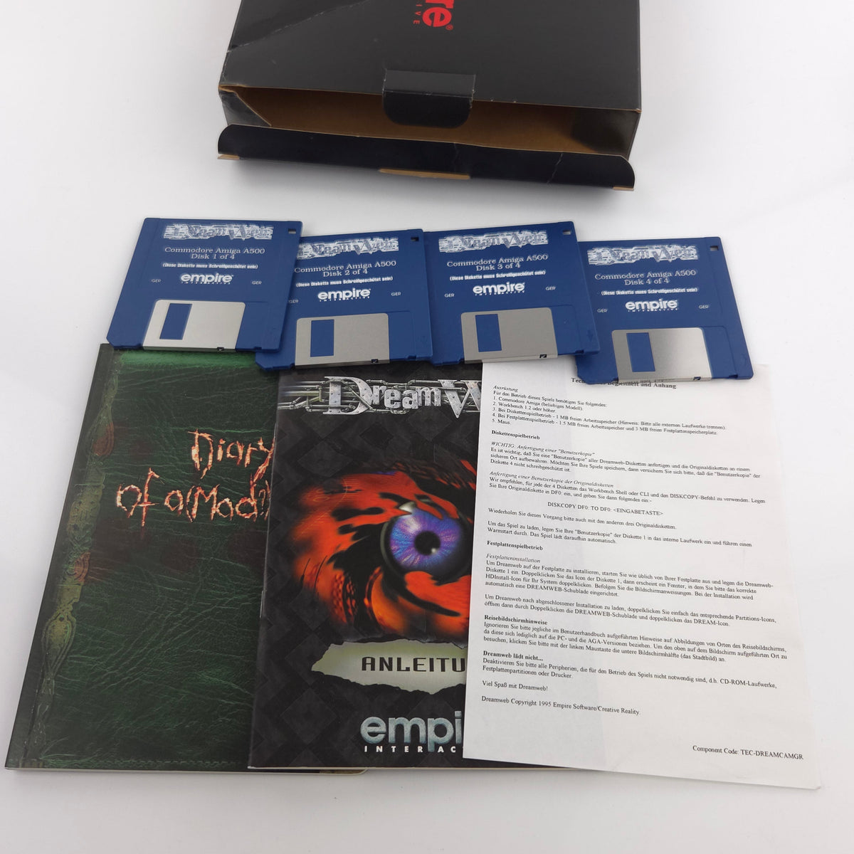 Amiga Spiel Dream Web Big Box OVP PAL Empire 1994