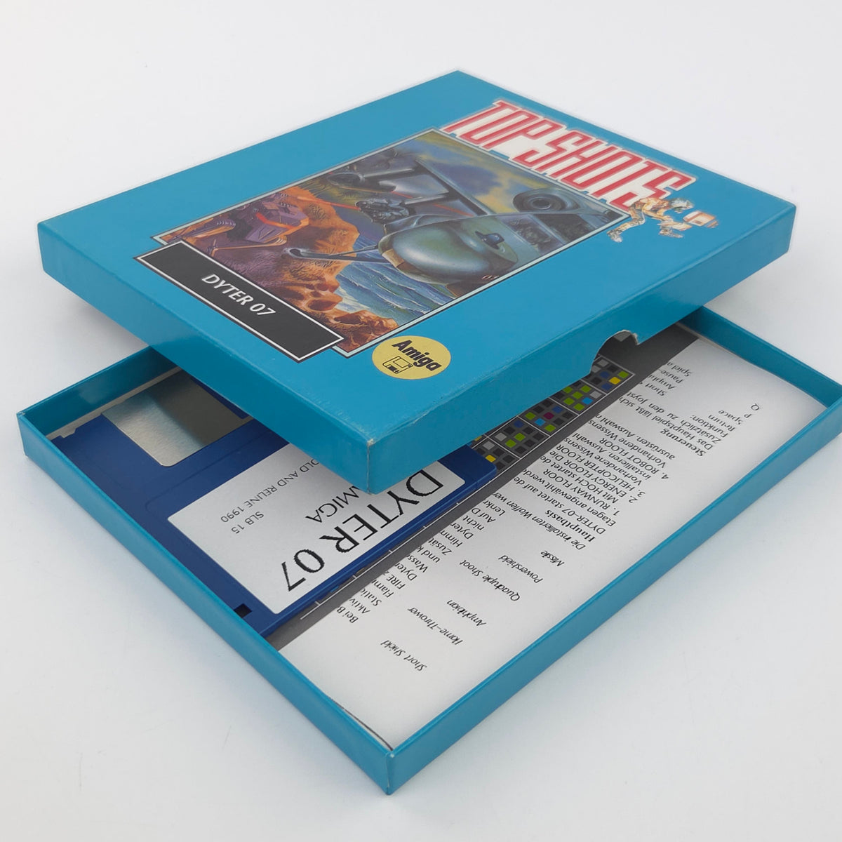 Amiga Spiel Dyter 07 Top Shots OVP CBM Disk PAL 1990