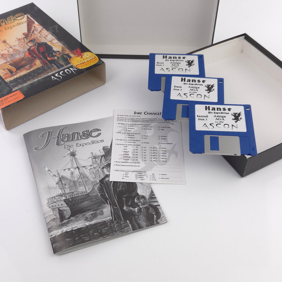 Amiga Spiel Hanse Die Expedition Big Box OVP PAL 1994