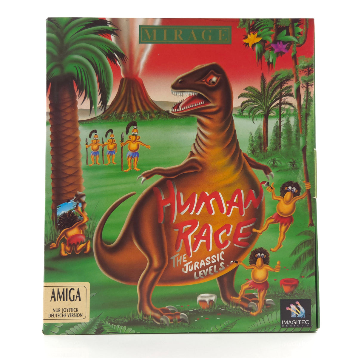 Amiga Spiel Human Race The Jurassic Levels Big Box OVP PAL