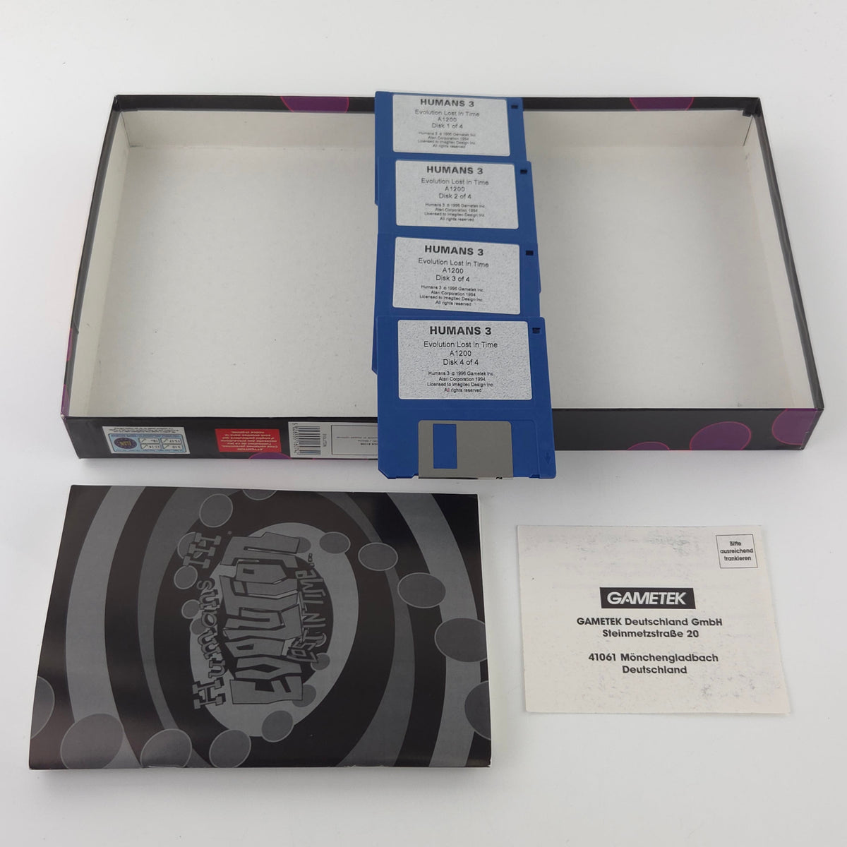Amiga Spiel Humans III Evolution Lost in Time OVP PAL