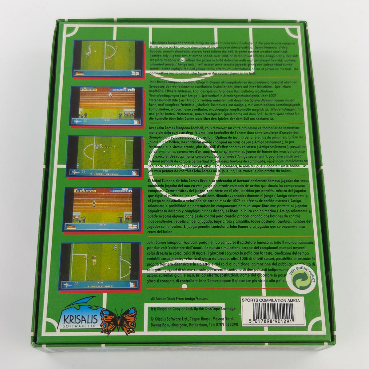 Amiga Spiel John Barnes European Football Big Box OVP