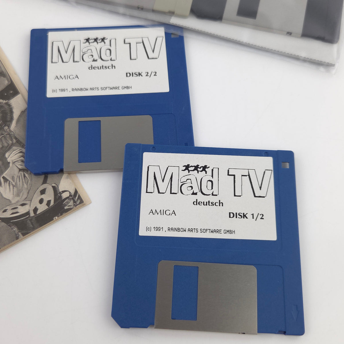 Amiga Spiel Mad TV Big Box OVP PAL Rainbow Arts CBM Disk