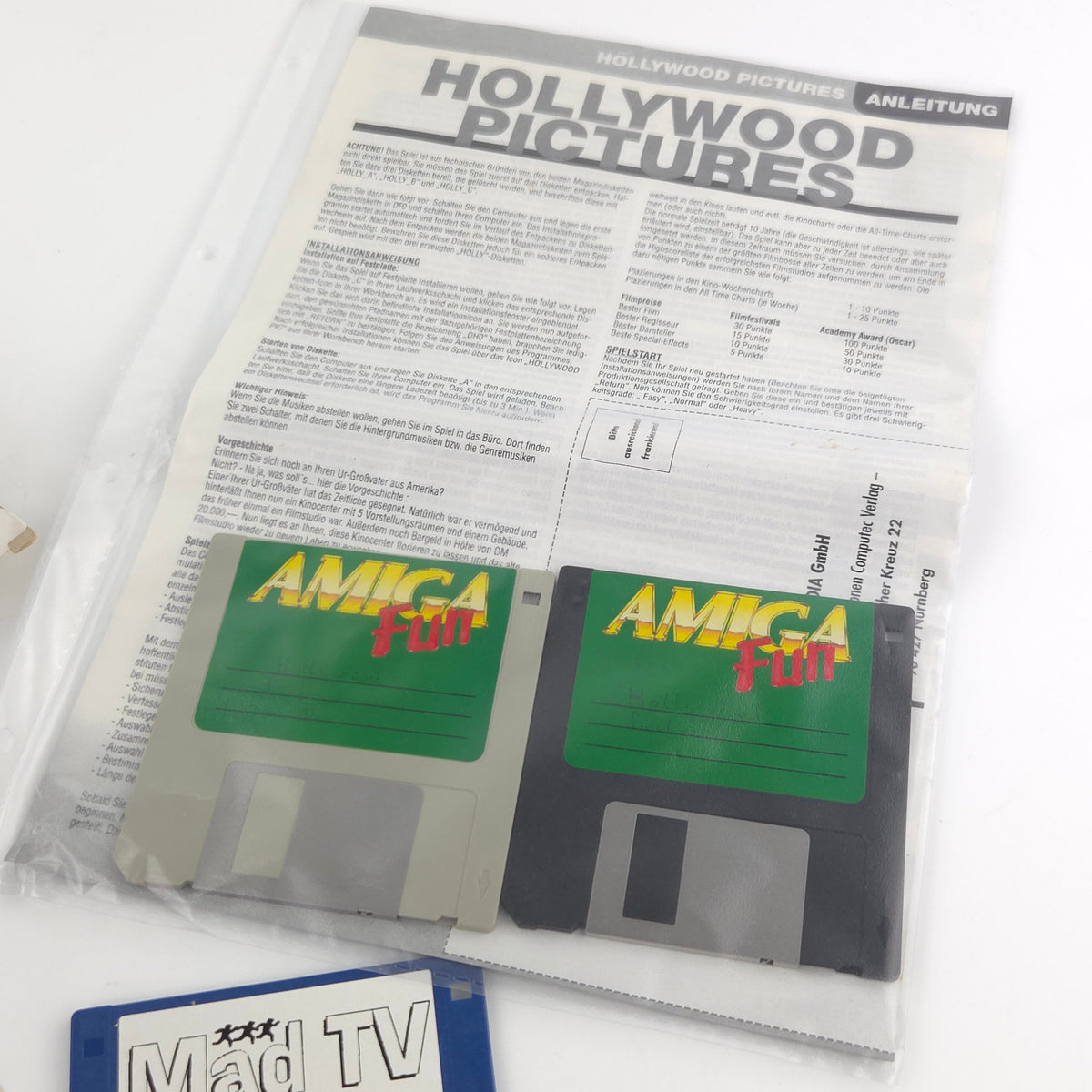 Amiga Spiel Mad TV Big Box OVP PAL Rainbow Arts CBM Disk