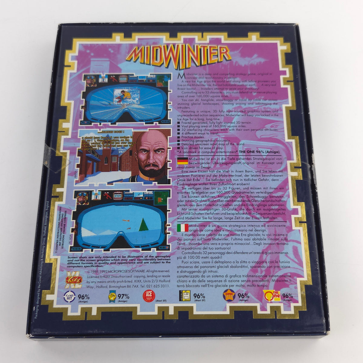 Amiga Spiel Midwinter KIXX XL Big Box OVP PAL Rainbird