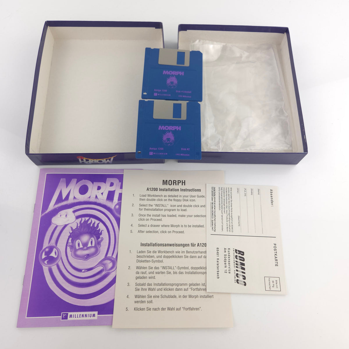 Commodore Amiga Spiel Morph Big Box OVP PAL Millennium