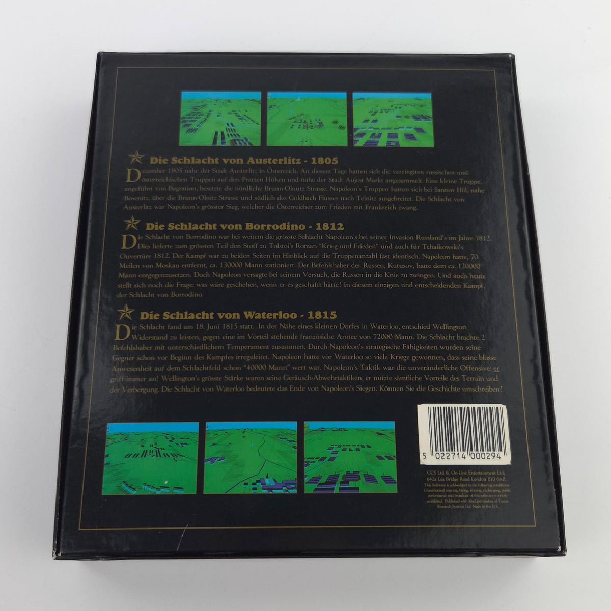 Amiga Spiel Napoleonics Big Box OVP PAL 1993 On-Line