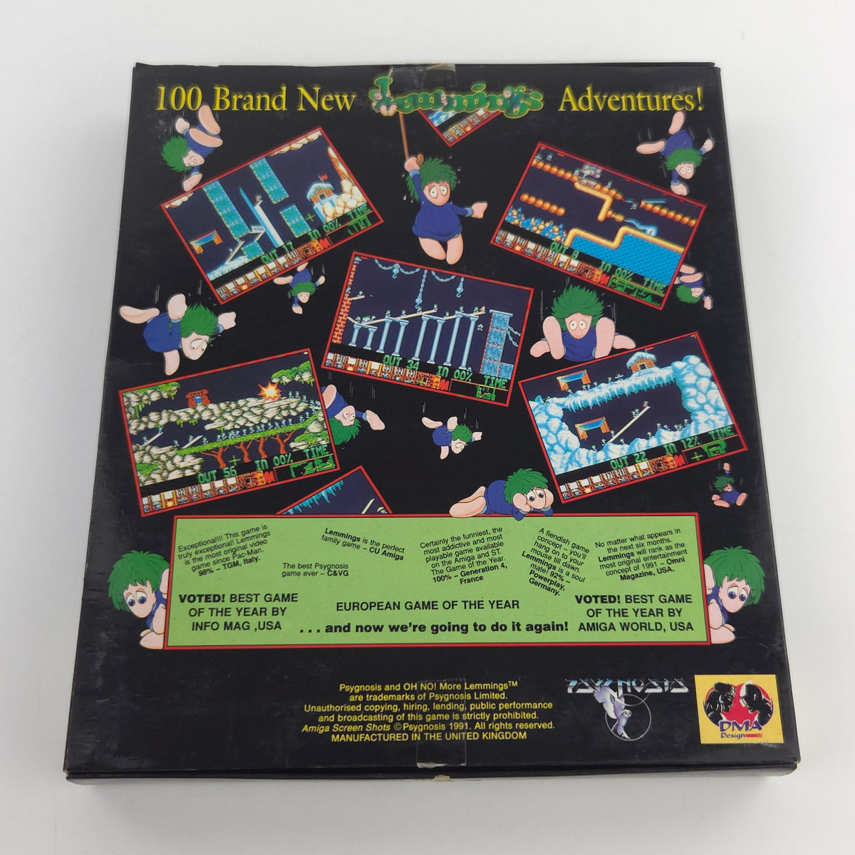 Amiga Spiel Oh No More Lemmings Big Box OVP PAL Psygnosis