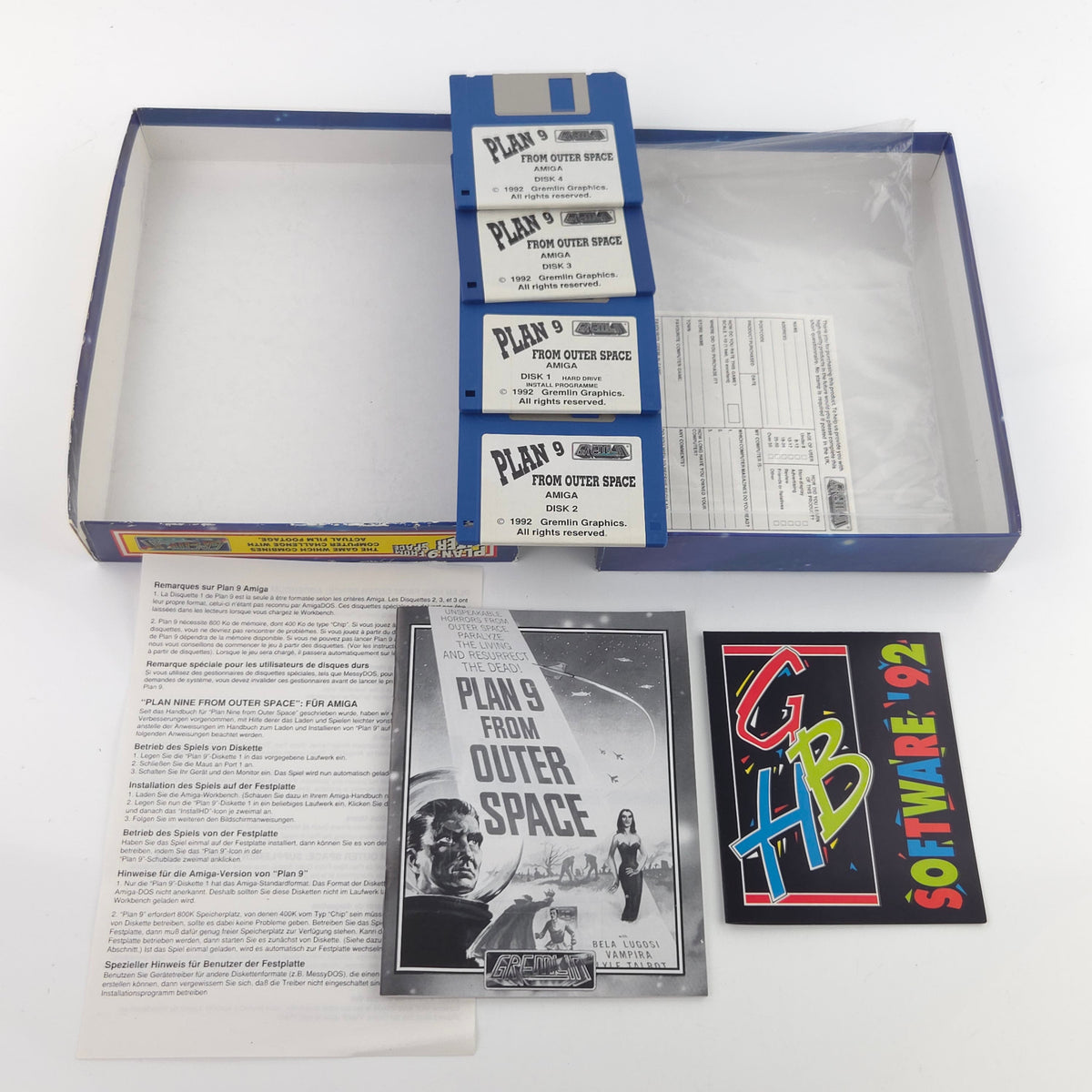 Commodore Amiga Spiel Plan 9 from Outer Space Big Box OVP