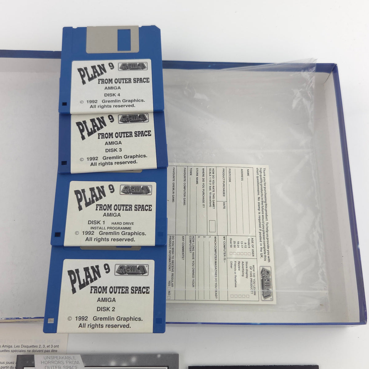 Commodore Amiga Spiel Plan 9 from Outer Space Big Box OVP
