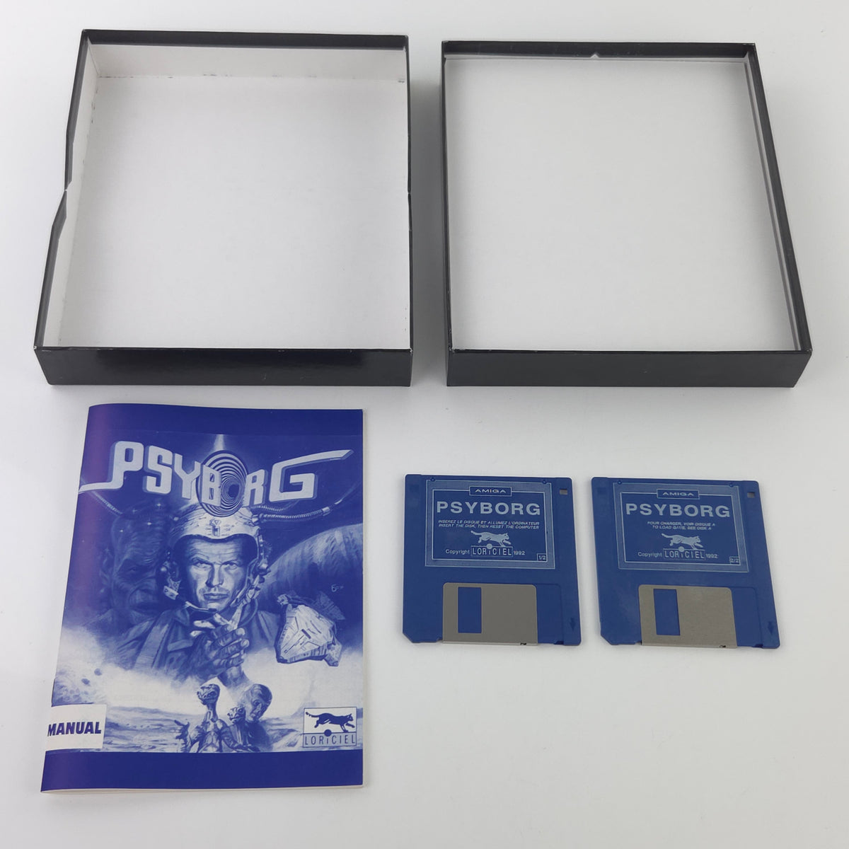 Amiga Spiel Psyborg Big Box OVP PAL Diskette Loriciel