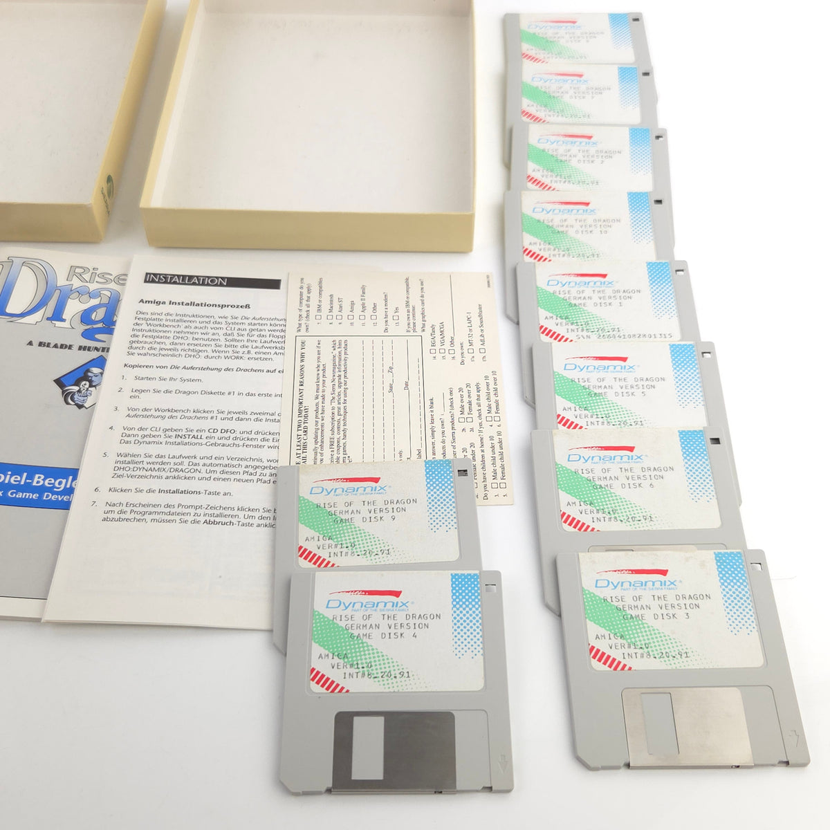 Amiga Spiel Rise of the Dragon Big Box OVP PAL Dynamix