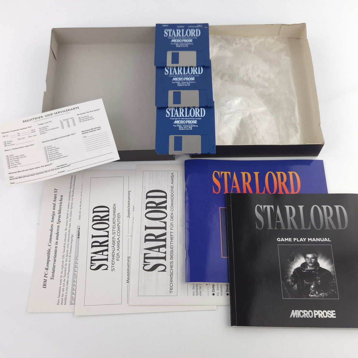 Amiga Spiel Starlord Big Box OVP PAL Microprose 1993