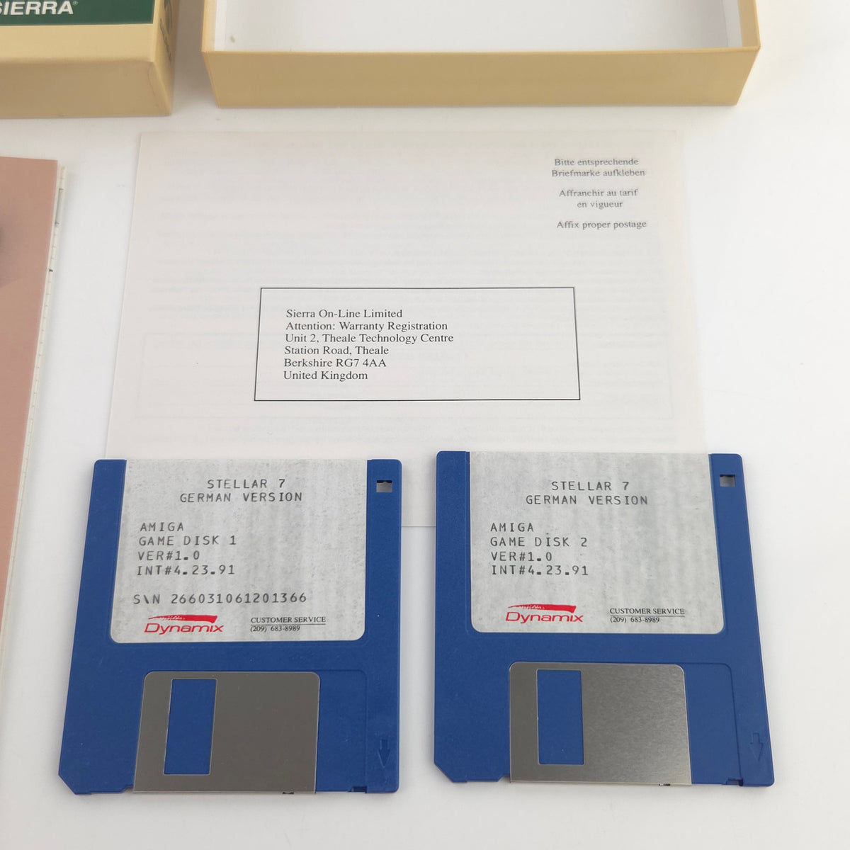 Amiga Spiel Stellar 7 Big Box OVP PAL Diskette Dynamix