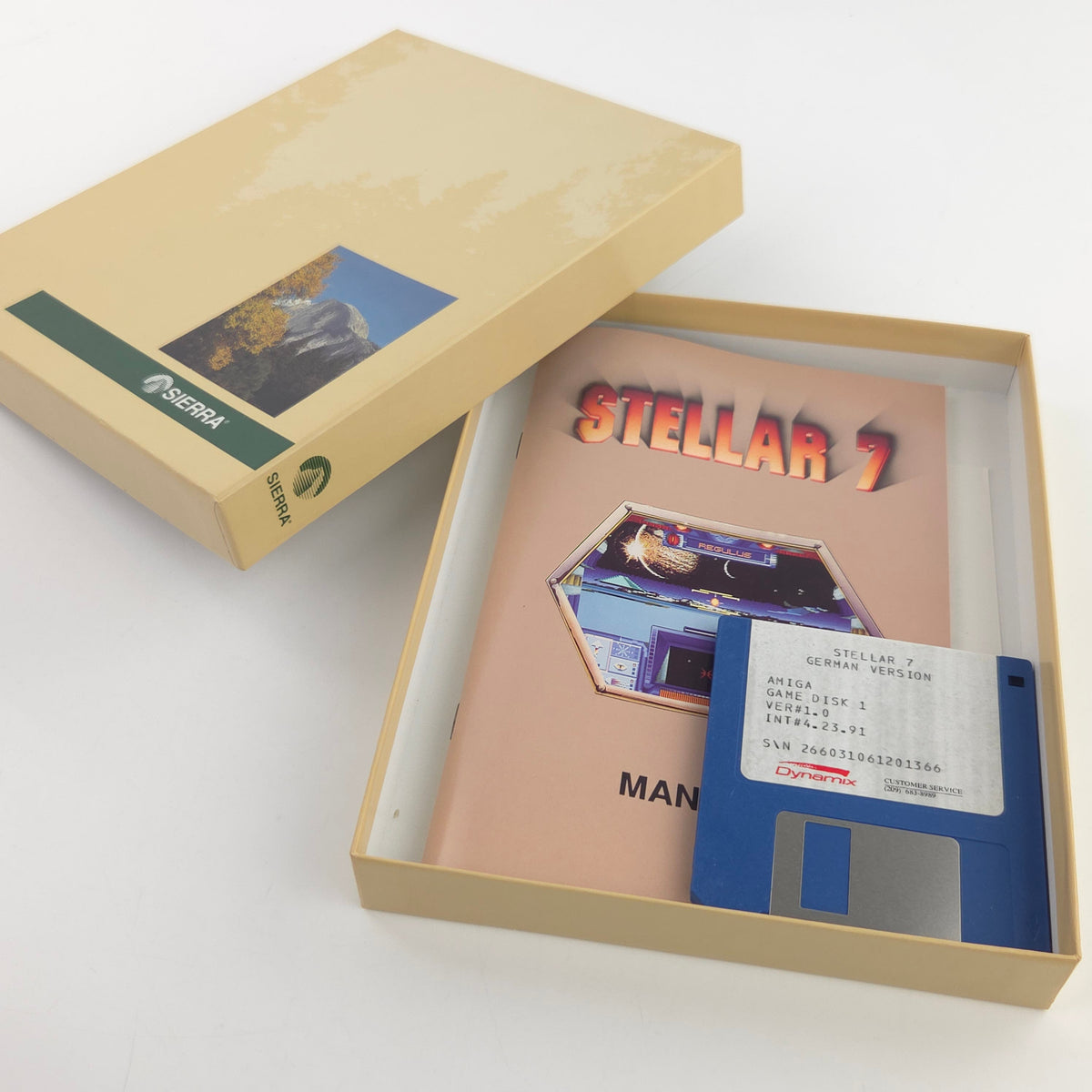 Amiga Spiel Stellar 7 Big Box OVP PAL Diskette Dynamix