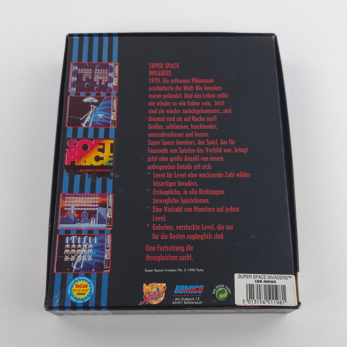 Amiga Spiel Super Space Invaders Big Box OVP PAL Taito