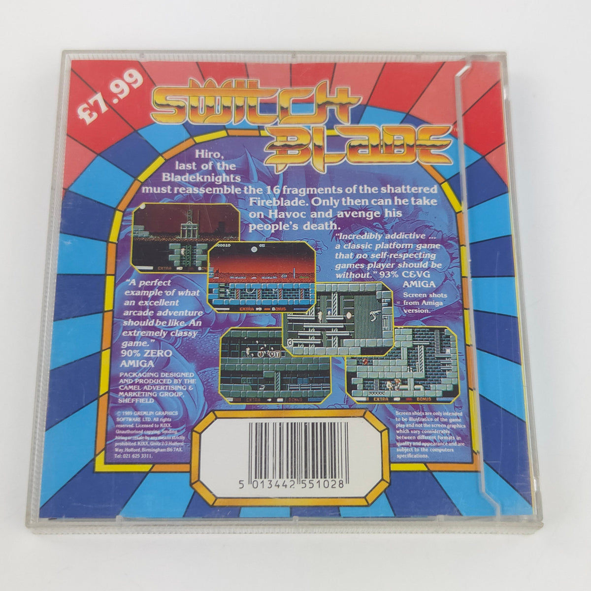 Amiga Spiel Switch Blade KIXX OVP CBM Disk PAL 1989