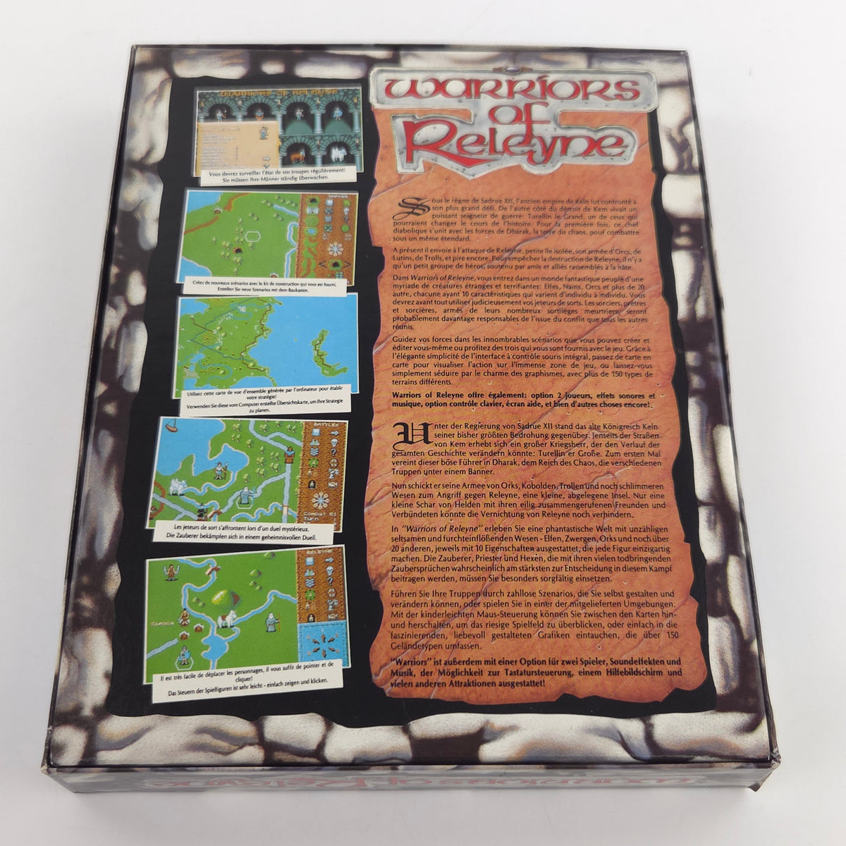 Amiga Spiel Warriors of Releyne CBM PAL Big Box OVP