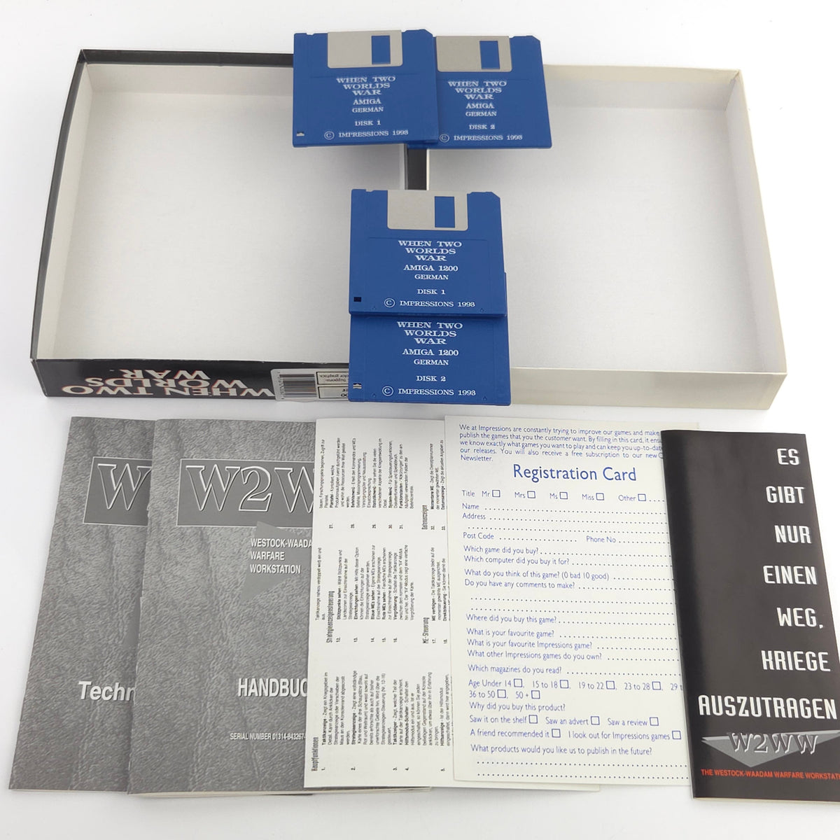 Amiga Spiel When Two Worlds War Big Box OVP PAL CBM DISK
