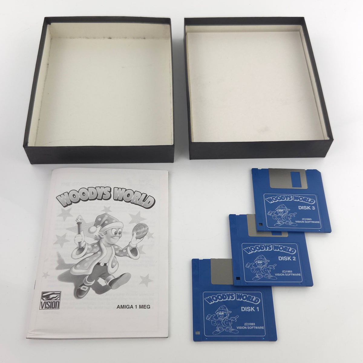 Commodore Amiga Spiel Woodys World Big Box OVP PAL Disk